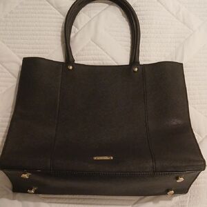 Rebecca Minkoff Black Tote with Gold Accents